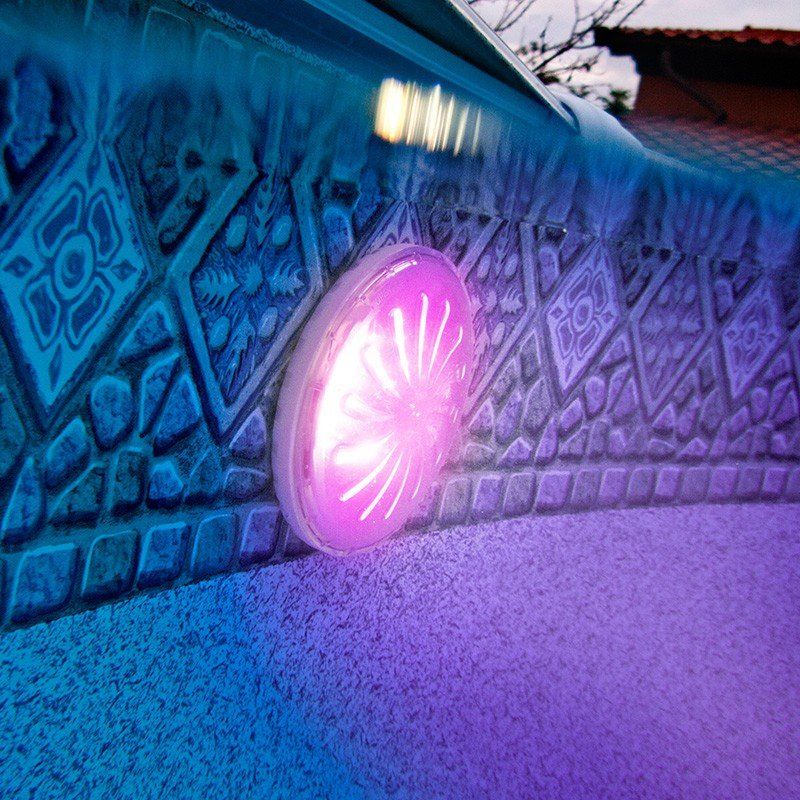 foco led color piscina desmontable acero