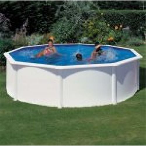piscina gre fidji redonda de acero chapa blanca o 300 x 120 cm kit300eco